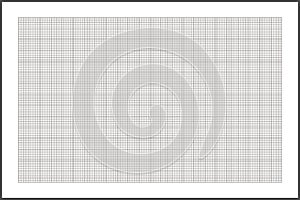 Millimeter graph paper grid. Abstract squared background. Geometric pattern for school, technical engineering line scale