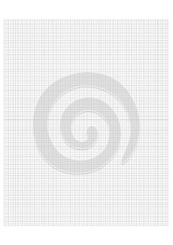 Millimeter grid on A4 size page. Divided by 1 mm lines. Sheet of engineering graph paper. Vector illustration