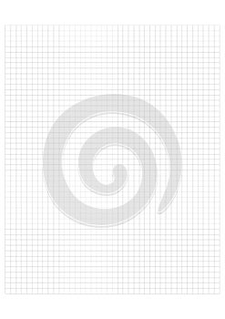 Millimeter grid on A4 size page. Divided by 5 mm lines. Sheet of engineering graph paper. Vector illustration