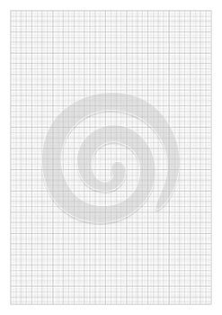 Millimeter paper A4 format vector illustration on white background