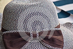 Millinery with butterfly knot