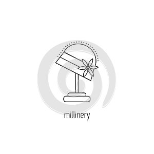 Millinery line icon