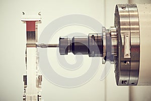 Milling machine. industrial metalworking cutting process by milling cutter