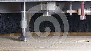 Milling machine wood CNC for industrial furniture production.