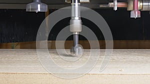 Milling machine wood CNC for industrial furniture production.