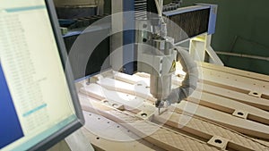 Milling machines with numerical control software, wood, decorative details