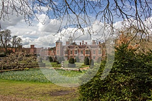 Millionaire Mansion. An English red brick country estate house w