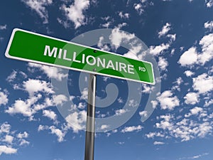 Millionaire sign photo