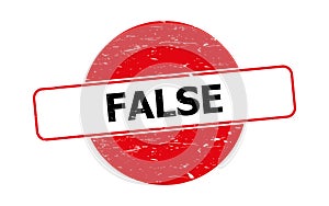 False stamp on white