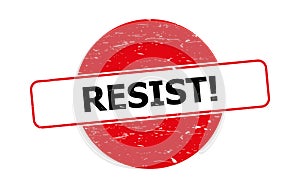 Resist stamp on white