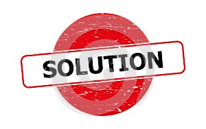 Solution stamp on white