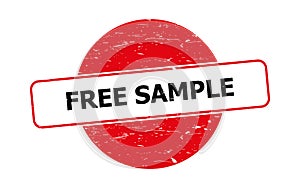 Free sample stamp on white