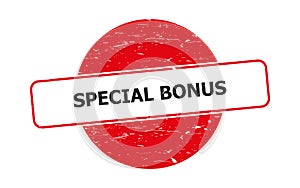 Special bonus stamp on white