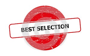 Best selection stamp on white
