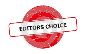 Editors choice stamp on white photo