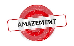Amazement stamp on white