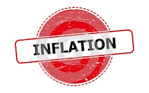 Inflation stamp on white