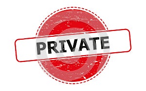 Private stamp on white