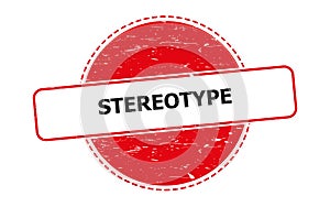 stereotype stamp on white