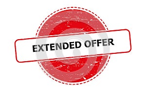 extended offer stamp on white