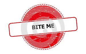 bite me stamp on white