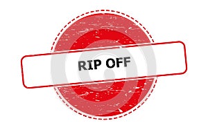 rip off stamp on white