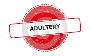 adultery stamp on white