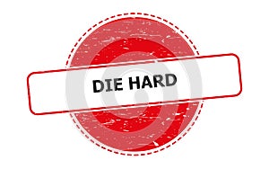 die hard stamp on white