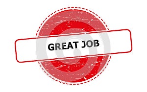 great job stamp on white