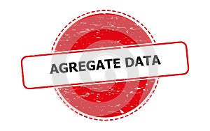 agregate data stamp on white