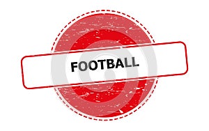 football stamp on white