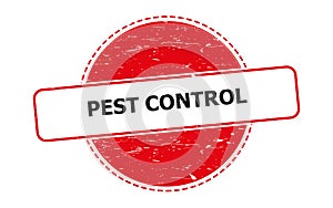 pest control stamp on white