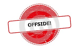 offside stamp on white