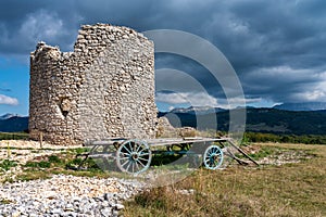 The mills of La Mure, Les Moulins de La Mure at Vassieux en Vercors, France