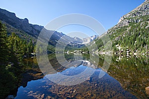 Mills Lake in Rocky Mountains