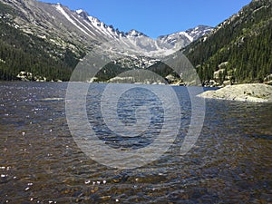 Mills Lake in Rocky Mountains