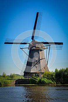 Mills by the River in Kinderdijk