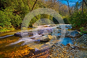 Mills River in Pisgah National Forest North Carolina