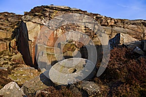 Millstone in an old quarry