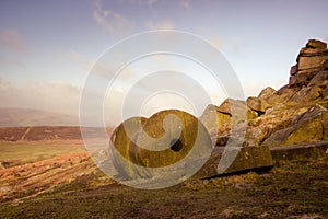 Millstones, Peak district, Derbyshire, England, UK