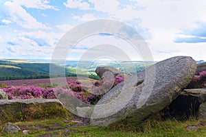 Millstones in the Peak district England