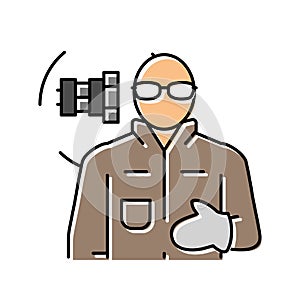 millwright repair worker color icon vector illustration photo