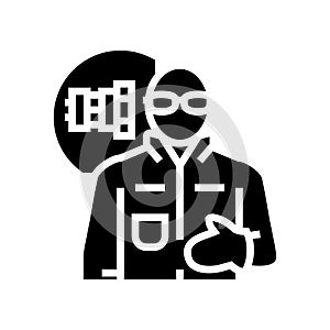 millwright repair worker glyph icon vector illustration photo