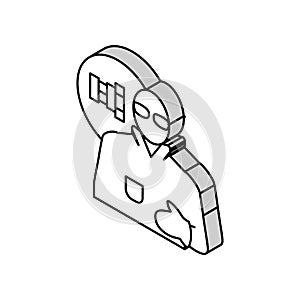 millwright repair worker isometric icon vector illustration photo
