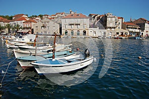 Picturesque scene from Milna on Brac island, Croat photo