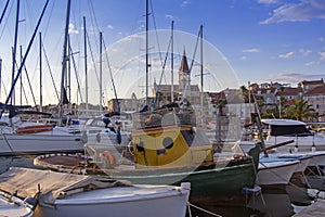 Milna port on sunny summer day photo