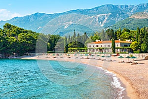 Milocer beach. Montenegro