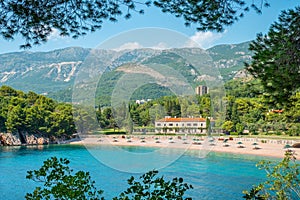 Milocer beach view. Montenegro photo