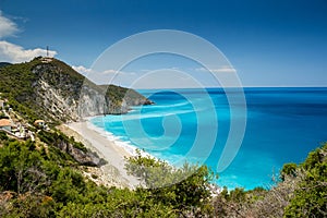 Milos beach on Lefkada island, Greece