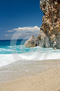 Milos beach on Lefkada island, Greece -2